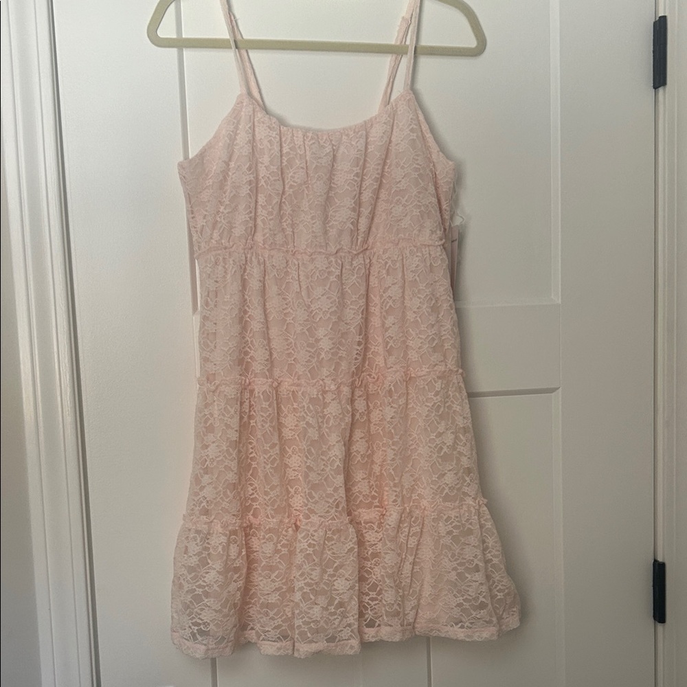 Madden Girl Light Pink Lace Kids Dress